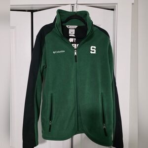 Columbia MSU Green and Black Fleece Jacket